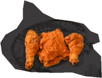 Three-piece fried chicken basket